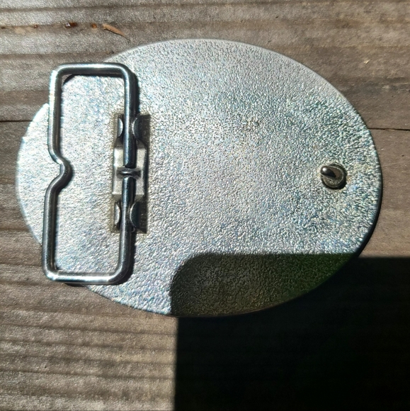 Sterling Eagle with genuine Diamond accent belt buckle - Picture 3 of 5